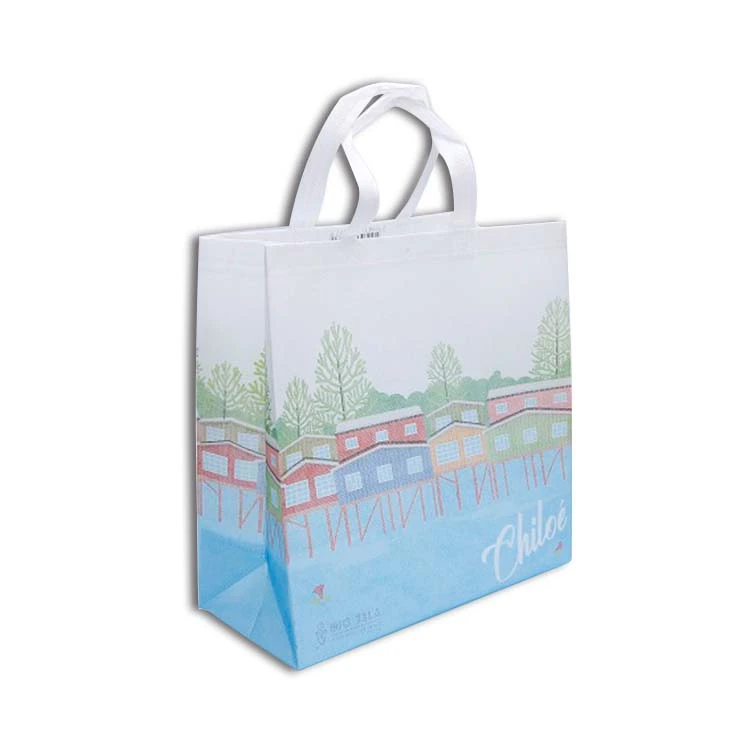 Custom reusable folding pla handle non woven tote shopping bags