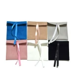 Custom size&color envelope velvet jewelry pouch faux suede flap pouch