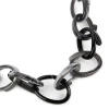 Custom unique hoop shape Boho pastel acetate acrylic chain necklace jewelry
