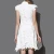 Import Customized Short Sleeve Summer Elegant Dress Full Flower Cut Out Midi Belted White Shift Chiffon Beach Dress for Women from China