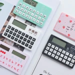 Cute mini portable touch screen student solar calculator