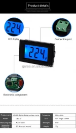 D85-20 LCD AC Digital Voltmeter voltage volt meter AC 80-500V