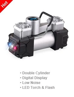 DC 12V 140W double cylinder portable metal tyre inflator pumps with best sale