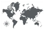 Detailed World Map Decal by Style & Apply - Educational Decal, Map, Vinyl Art, Geography Decor Wall Sticker