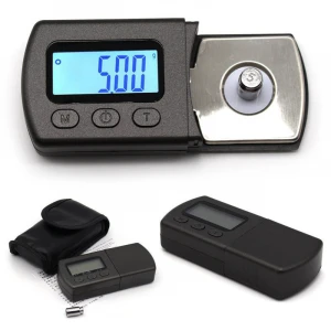 Digital precision stylus force tracking gauge for turntable vinyl records