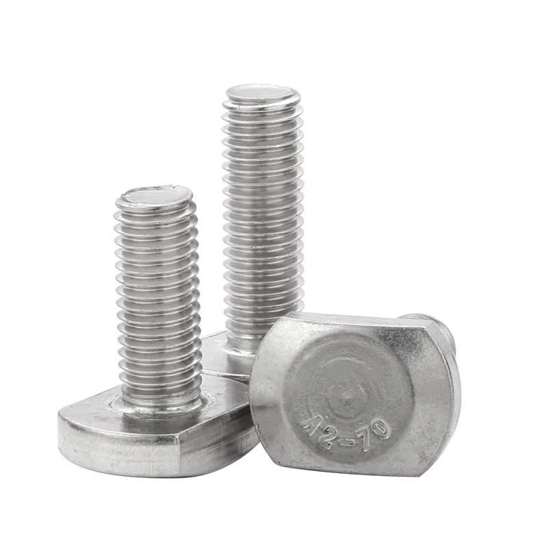 DIN186 M6-M36 A4-70 Stainless Steel T-Head Bolts With Square Neck Bolt