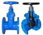 DIN3252 F4  PN10/PN16/PN25 resilient seated rising stem slide wedge flanged gate valve