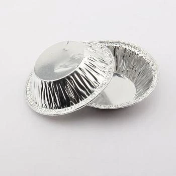 Disposable round aluminum foil container