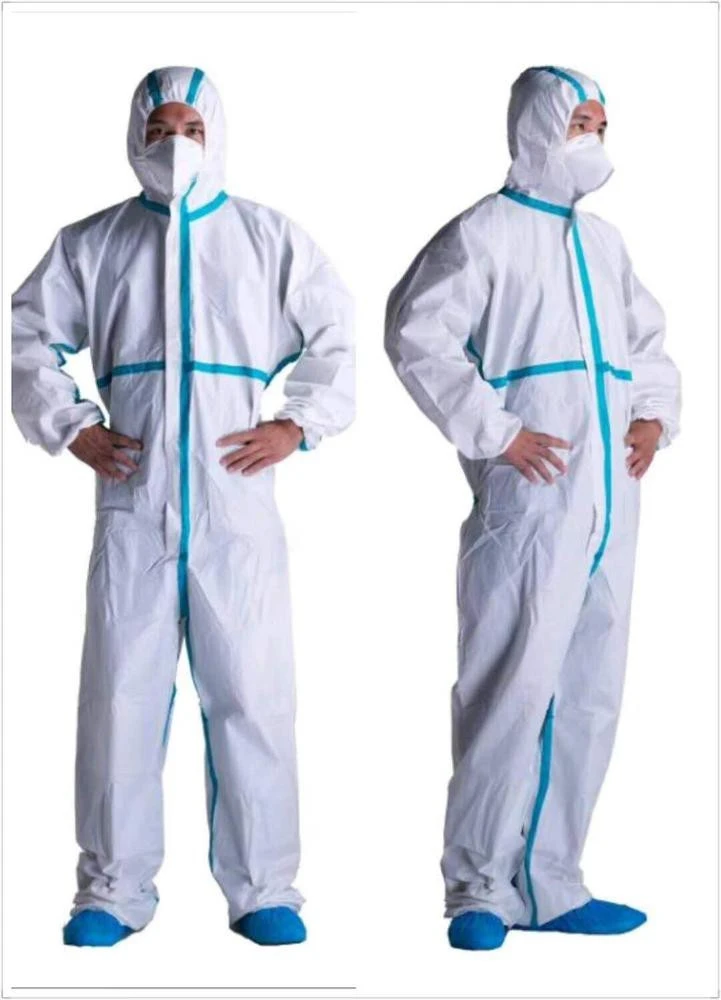 Disposable Safety Non-woven Hooded Protective Coverall Working Clothing