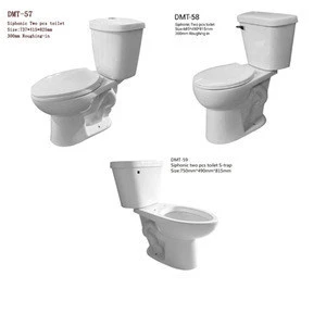DMT57.58.59 Quality two piece toilet bowl and tank of S-trap of sanitary ware in good price