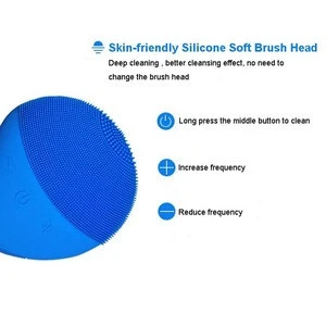 Double Sides Silicone Facial Cleansing Brush Portable Size Face Cleaning Massage Tool Facial Vibration Skin Care Brush