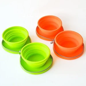 Double Silicone Collapsible Pet Bowls &amp; Feeders Pet Feeder Bowl Dog Feeding+Supplies Dog Bowls