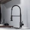 DQOK Matte Black Flexible Pull Down Sprayer Kitchen Mixer Tap Hot And Cold Kitchen Faucets