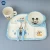 Import Eco-friendly  Kids Bamboo Fiber Tray 5PCS  Tableware Set For Children from China
