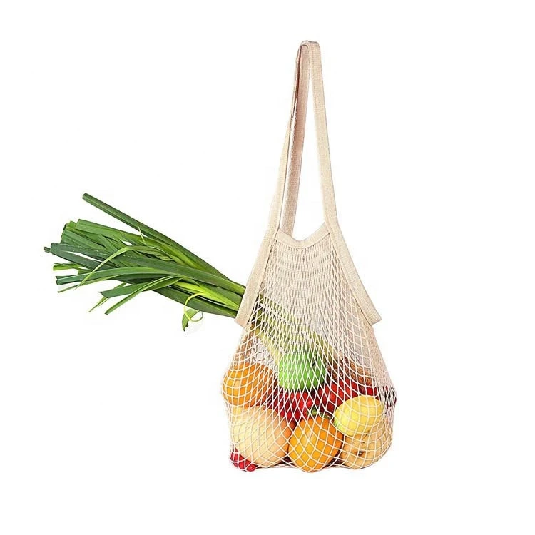 Eco friendly Reusable Grocery Cotton Mesh Bag for fruits and vegetables Shopping bag