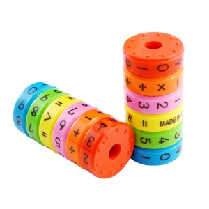 Education Magnetic Mathematics Numerals Cylinder Learning Math Abacus Toys Kindergarten and Primary School Kids Colorful Ring
