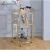 Import Electroplate Gold Hotel Sevice Trolley 3 Layers Metal Tea Trolley from China