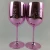 Import Electroplated  Gold Pink Color Branded Plastic Wine Goblets Glass For Party Events from China