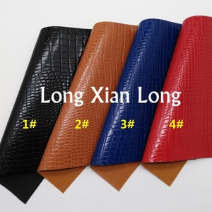 Embossed Crocodile Faux Leather Fabric, Synthetic Leather,  Faux leather sheet for DIY accessories AT171