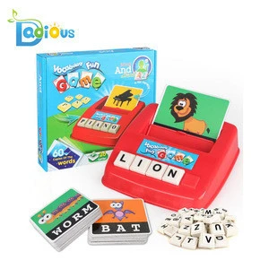 English Spelling Alphabet Letter Word Card for Baby Kids Learning English Education Toy Machine