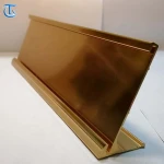 Engraved Plastic Desk Name Plate and Wall Signs with Aluminum Frames