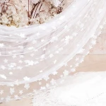 Epistle 3d flowers lace wedding veil
