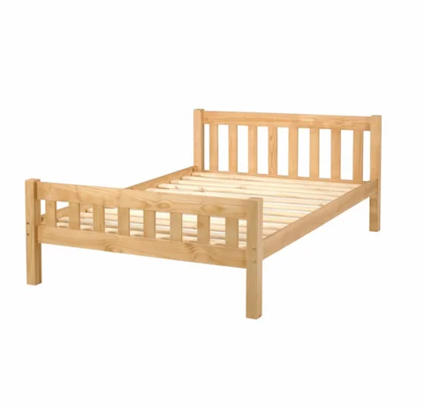 Factory customized simple modern design wooden bed frame queen