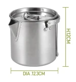 Factory direct commercial custom stainless steel portable outdoor camping kettle 1.2L tea coffee water kettle tea pots & kettles