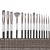 Import Factory Directly Supply 15 pcs Paint Short Handle Artist Paint Brushes Set With Nylon Hair from China