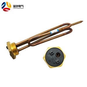 Factory made customize 12v 24v brass electric heating element with thermostat for solar water heater