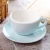 Import Factory manufacturers custom 250ml coffee embossed ceramic coffee cup and saucer with handle from China