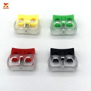 factory outlet adjustable plastic double cord lock end bag cord spring plastic stopper