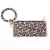 Import Factory Outlet Leopard Print PU Leather Key Ring Bracelet Coin Wallet Key Chain from China