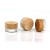 Import Factory Sale Luxury 7ml 7g Eye Cream Empty Mini Glass Cosmetic Jar Container with Bamboo Lid from China