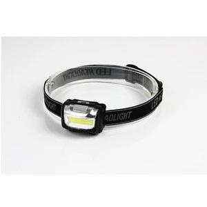 Factory wholesale black 3aaa headlight for running hiking camping promotion pocket 3W COB led headlamp