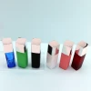 Fancy 40 ml Matte Red Pink Clear Blue Square Shaped Rectangle Glass cosmetic serum lotion Bottles with Pump