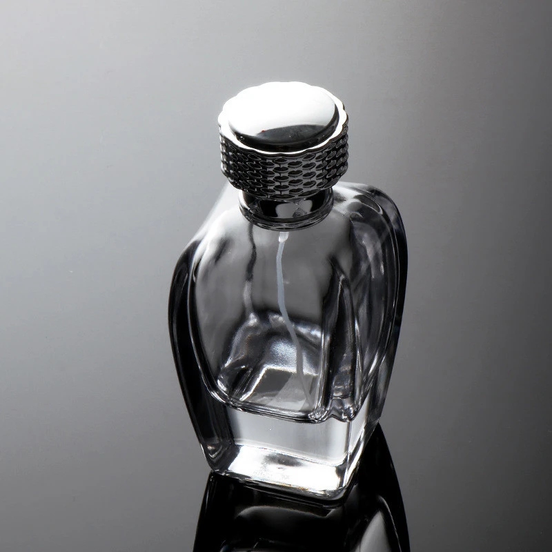 Fancy Crystal luxury Empty Crimp Glass Perfume Bottles 100ml