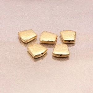 Fancy shape craft findings supplies gold plated metal beads making jewelry