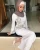 Import Fashion Abaya Dubai Lace Beaded Islamic Women&#39;s Muslim Embroidery Dress from China