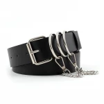 Fashion Chain Belts Women, Hip-hop Hanging Chain Leather Belts