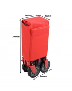 Fashion Design Folding Hand Carts Outdoor Camping Fishing Deep Trolleys