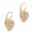 Import Fashion Heart gold plated stainless steel pendant necklace stud earring jewelry set from China