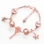 Import Fashion Jewelry Rose Gold Plated Heart Pendant Bangles Charm Bracelets from China