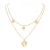 Import fashion personality peach heart love pendant necklace can slide shape than female clavicle chain jewelry accessories from China