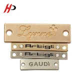 Fashion Swimwear Designer Gold Brand Maker Logo Custom Metal Label Tag For Clothes