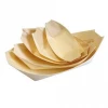 Fashion Tableware Disposable Wooden Serving Boats, Cones Shaped Trays For Sushi