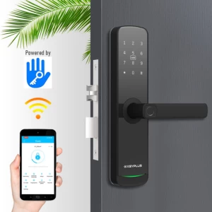 Fingerprint Door Lock Wifi Smart Digital Electronic Aluminium Handle Lock Smart Life App Password Rfid Keyless Tuya Door Lock