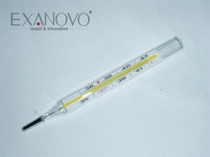 Flat Clinical Large Size Mercury Thermometer