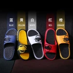 Wholesale Factory Direct Logo Pattern Unisex Black Plain Men's EVA PVC  Sandals Slides Custom sale Printing Slippers From m.