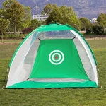 Foldable Golf Hitting Cage Training Aids Indoor Outdoor Sports Golf Cage Swing Trainer Chipping Net Garden Golf Practice Net